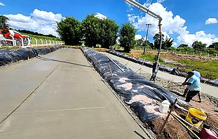 Concretagem com bombeamento